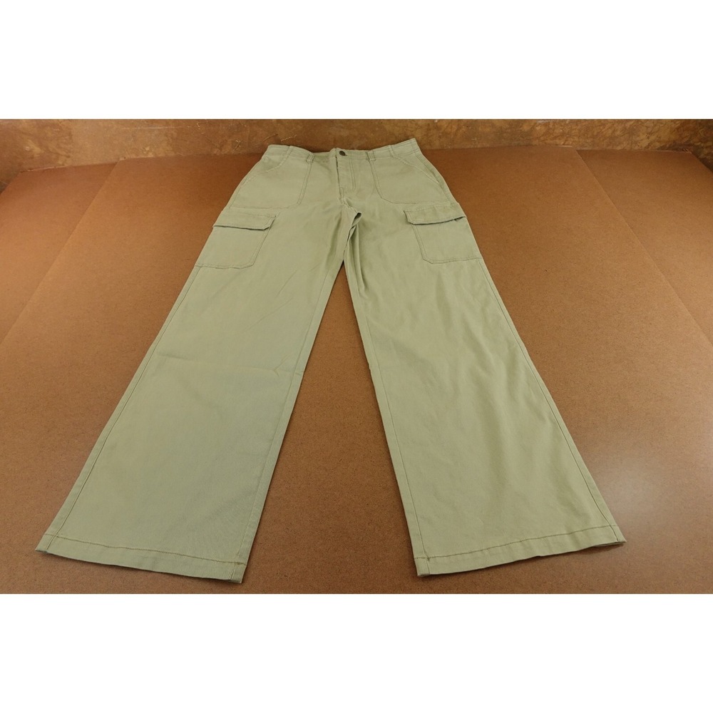 Frye Womens Size 12 Sage Green Mid Rise Flat Front Straight Leg Cargo Pants New